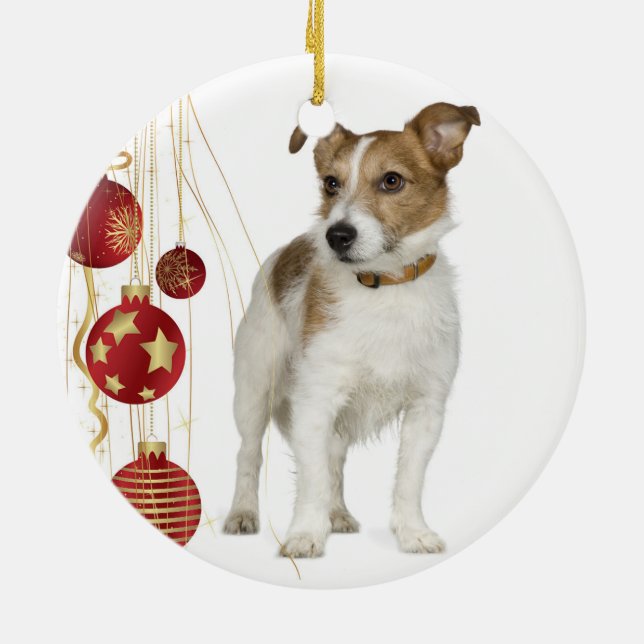 Ornamento del navidad de Jack Russell (Atrás)