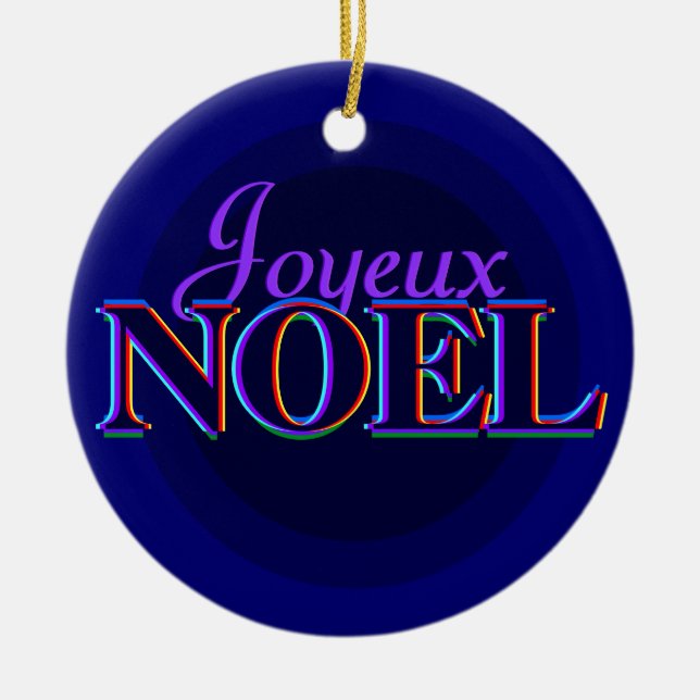 Ornamento del navidad de Joyeux Noel (Frente)