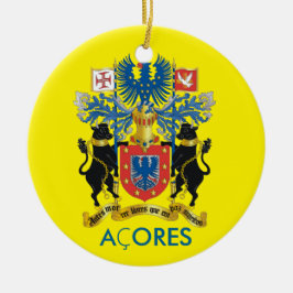 Ornamento del navidad de la bandera de Azores
