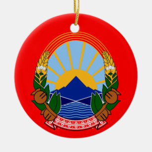 Ornamento del navidad de la bandera de Macedonia