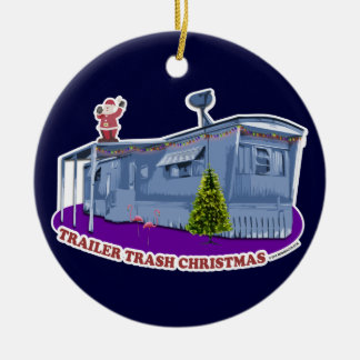 Ornamento del navidad de la basura del remolque