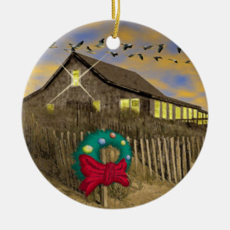 Ornamento del navidad de la casa de playa