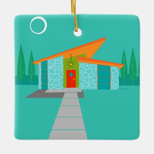 Ornamento del navidad de la casa del dibujo (Anverso)