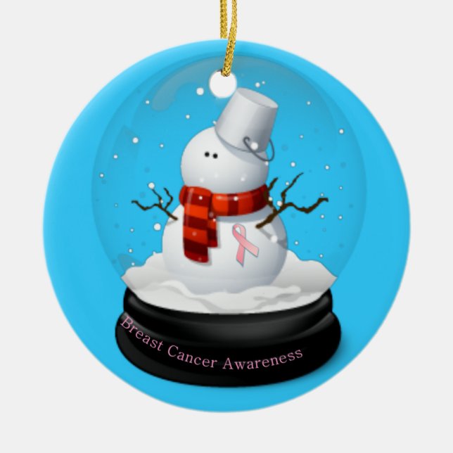 Ornamento del navidad de la conciencia del cáncer (Frente)