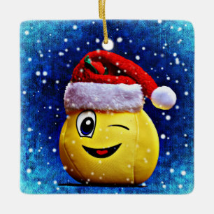 Ornamento del navidad de la emoji