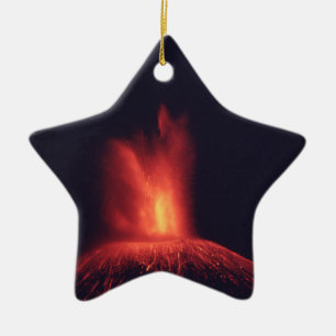 Ornamento del navidad de la estrella del volcán