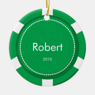 Ornamento del navidad de la ficha de póker