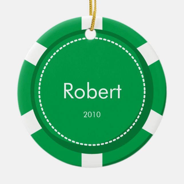 Ornamento del navidad de la ficha de póker (Frente)
