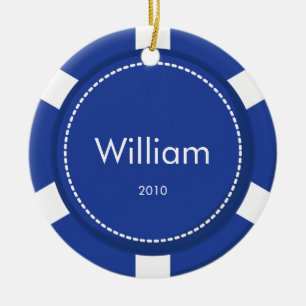 Ornamento del navidad de la ficha de póker