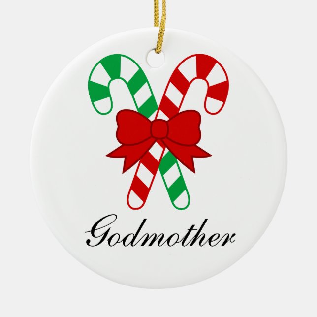 Ornamento del navidad de la madrina (Frente)