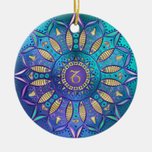 Ornamento del navidad de la mandala del