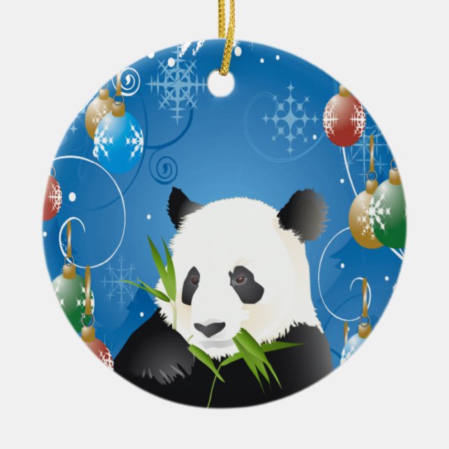 ORNAMENTO DEL NAVIDAD DE LA PANDA (Frente)