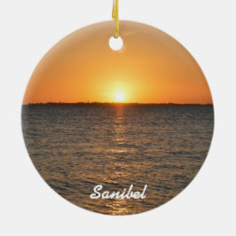 Ornamento del navidad de la puesta del sol de la