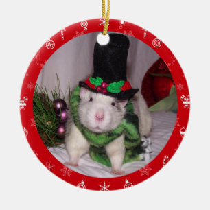 Ornamento del navidad de la rata
