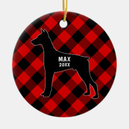 Ornamento del navidad de la tela escocesa del