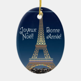 Ornamento del navidad de la torre Eiffel