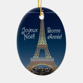 Ornamento del navidad de la torre Eiffel