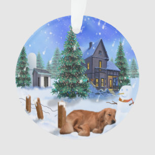 Ornamento del navidad de la yogui del golden