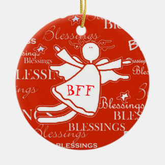 Ornamento del navidad de las bendiciones del ángel