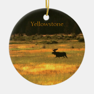 Ornamento del navidad de los alces de Yellowstone