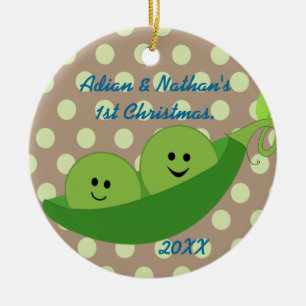 Ornamento del navidad de los gemelos del muchacho
