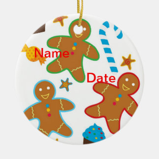 Ornamento del navidad de los hombres de pan de