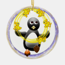 ORNAMENTO DEL NAVIDAD DE LOS PATOS DEL PINGÜINO