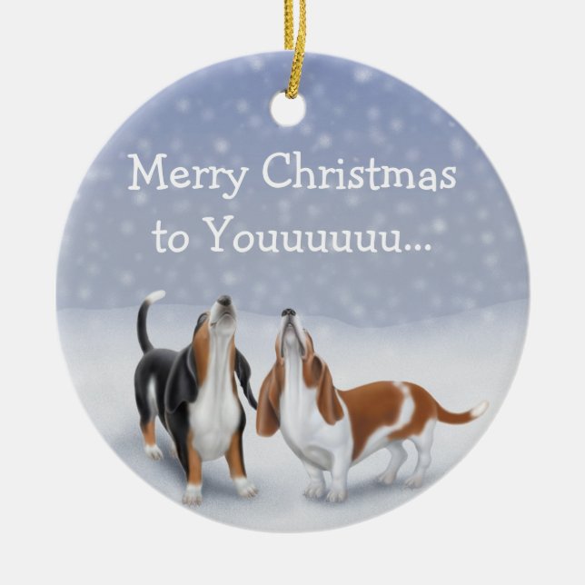 Ornamento del navidad de los perros de (Frente)