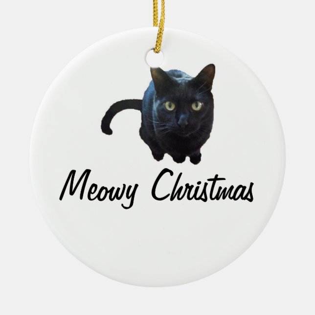 Ornamento del navidad de Meowy (Frente)