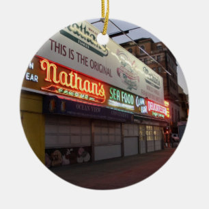 Ornamento del navidad de Nathans Coney Island