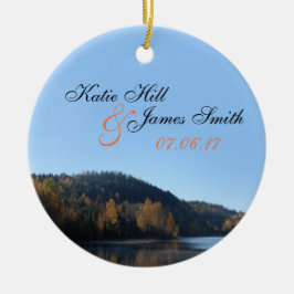 Ornamento del navidad de novia y del novio