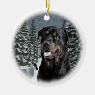Ornamento del navidad de Rottie