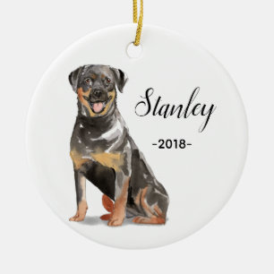Ornamento del navidad de Rottweiler