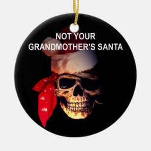 Ornamento del navidad de Santa del pirata