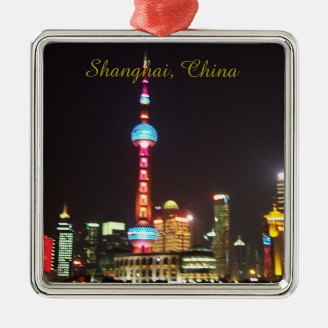 Ornamento del navidad de Shangai China (Frente)