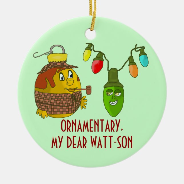 Ornamento del navidad de Sherlock Holmes (Frente)