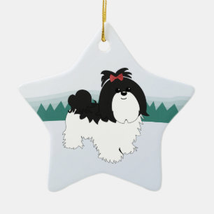 Ornamento del navidad de Shih Tzu
