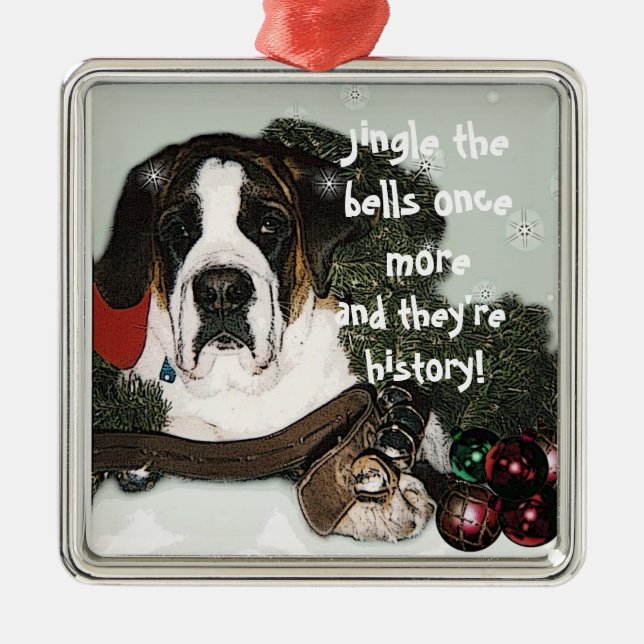 Ornamento del navidad de St Bernard (Frente)