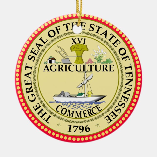 Ornamento del navidad de Tennessee* (Frente)