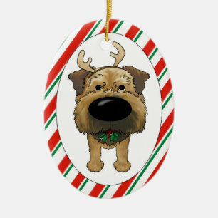 Ornamento del navidad de Terrier de frontera