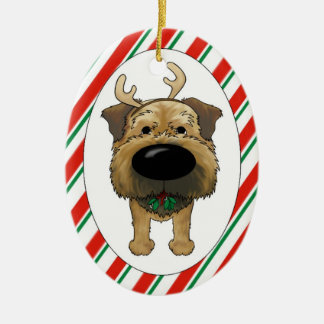 Ornamento del navidad de Terrier de frontera