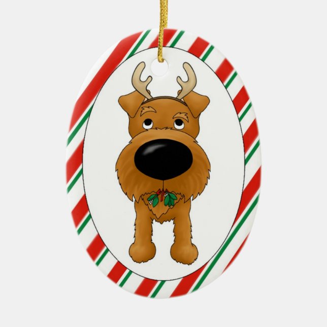 Ornamento del navidad de Terrier irlandés (Frente)