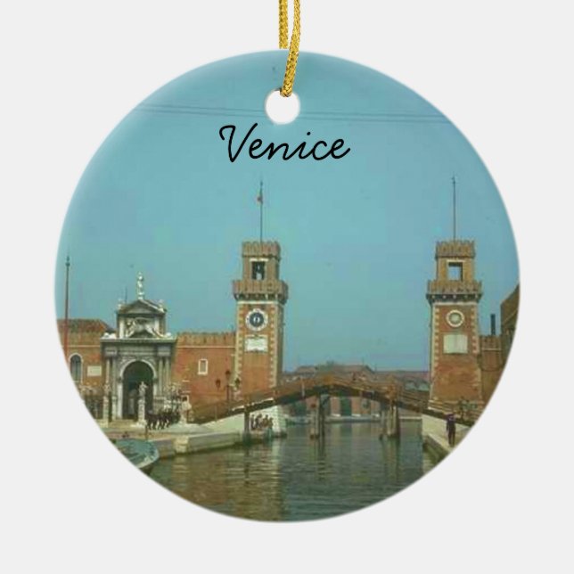 Ornamento del navidad de Venecia Italia (Frente)