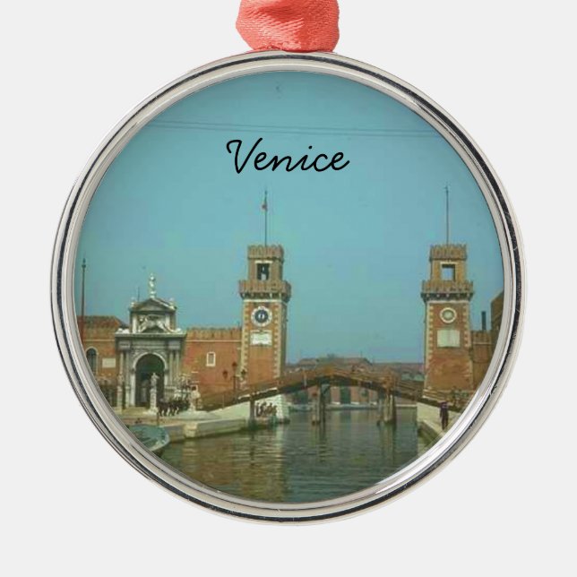Ornamento del navidad de Venecia Italia (Frente)