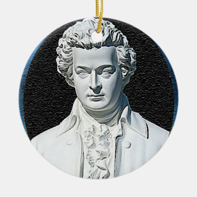 Ornamento del navidad de Wolfgang Amadeus Mozart (Frente)
