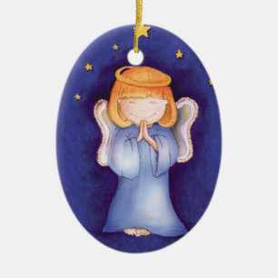 Ornamento del navidad del ángel de Girlie