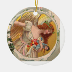 Ornamento del navidad del ángel del Victorian