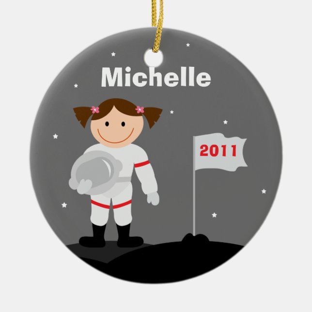 Ornamento del navidad del astronauta (Frente)