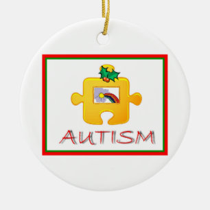 Ornamento del navidad del autismo
