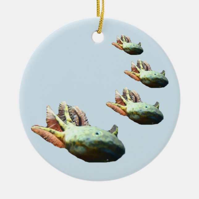 Ornamento del navidad del AXOLOTL (Frente)